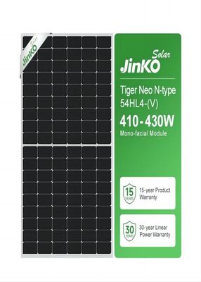 410W-430W Jinko Tiger Neo N Modulos solares fotovoltaicos de tipo monofacial 54HL4- ((V)