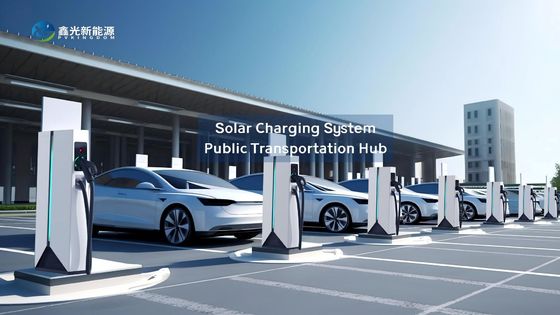 Sistema de carga solar para centros de transporte público que mejora la conectividad